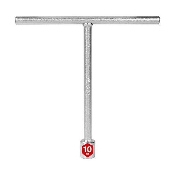 サイズ：10mm用途:六角ボルト・ナットの締付け、緩め作業特徴1:T型ハンドルで早回しに適している特徴2:スピーディな作業ができるT型ハンドルのボックスレンチサイズ:10mm仕様:生産者賠償保険付