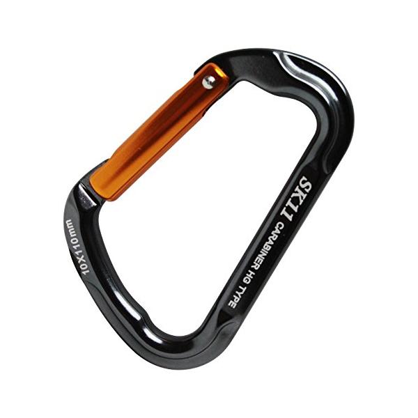 カラー：ブラックサイズ：10×110mmスタイル：ロック無用途:簡易工具つりさげ特徴:アルミ鍛造製で軽量、高強度、高品質のカラビナサイズ:10×110mm色:ブラック材質:アルミ二ウム