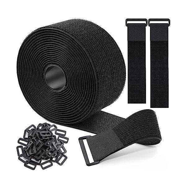 スタイル：5cmx6m自由にカットの長さ：1本6メートルだ、幅5cm。バックルX30本重複使用できます。お客様はカットして30個のサイズの違いマジック結束バンドを獲得できます。フック紐とリング紐は同じ側にあり、結束バンド締め部品柔らかいナイ...