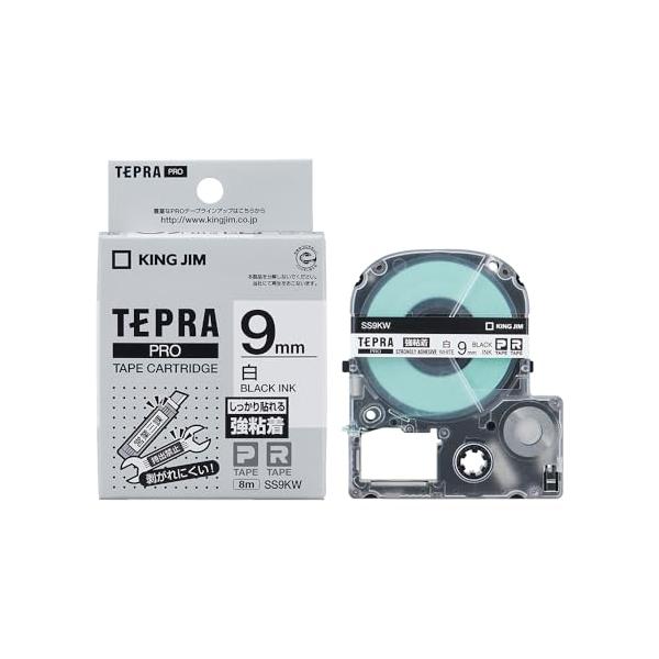 カラー：ホワイトサイズ：9mmスタイル：強粘着ラベル型番 : SS9KWサイズ : 幅64×奥行き22×高さ75mm重量 : 約41g長さ : 8m幅 : 18mm