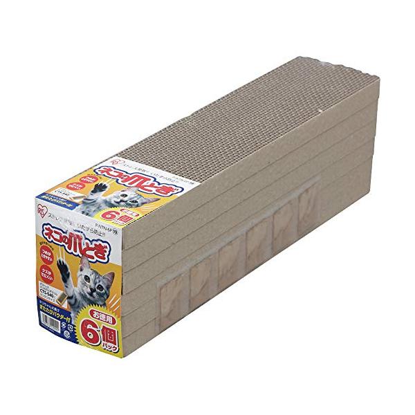 サイズ：6個パックスタイル：爪とぎ(6個セット)本体サイズ (幅X奥行X高さ) :48.5×12×15cm本体重量:606g原産国:中華人民共和国両面同じ構造で2回使えて経済的目が粗いので爪がひっかかり、研ぎやすい構造