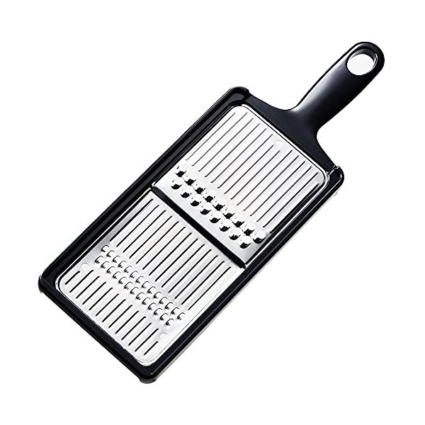 カラー：シルバーサイズ：8.925.71.2cm()/83gスタイル：千切り・ツマ切りサイズ:(約)幅8.9×全長25.7×厚さ1.2cm重量:約130g材質:金属部/ステンレス鋼 樹脂部/ポリプロピレン樹脂原産国:日本耐熱温度:80℃