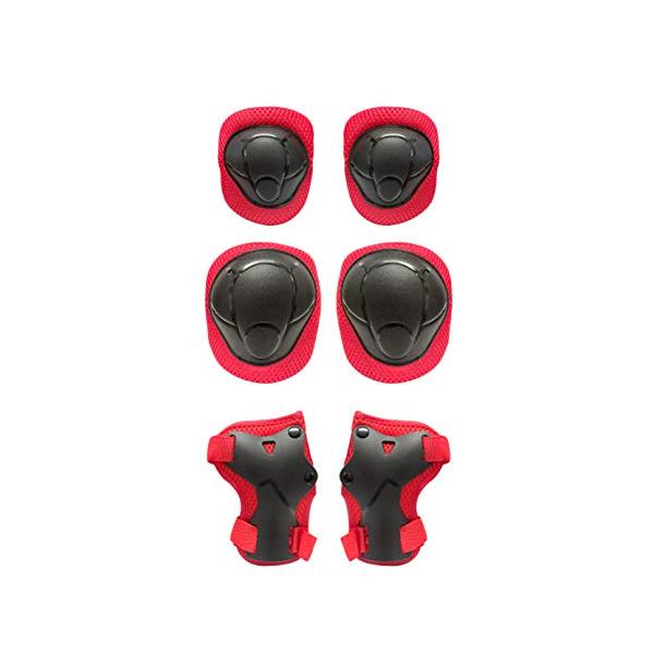 カラー：レッドサイズ：小■対象年齢目安2~6歳 ■対象身長目安80~120cm ■内容物：手の平用パッド?2　ひじ用パッド?２　ひざ用パッド?２
