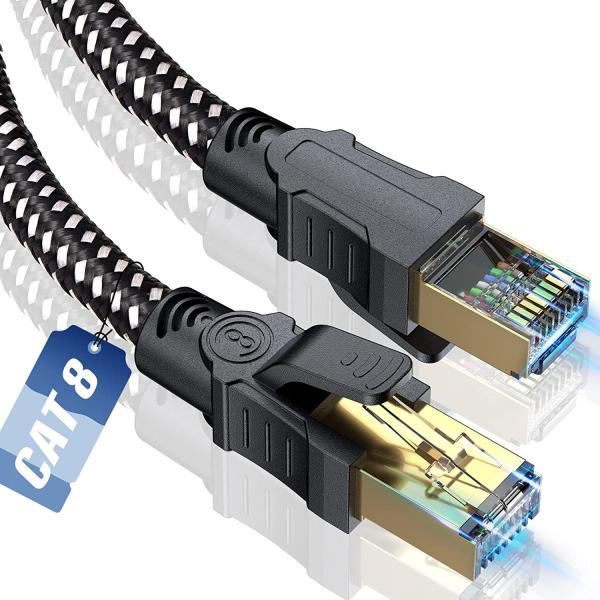 Lanケーブル 4M CAT8,SWECENT 有線lanケーブルカテゴリー8