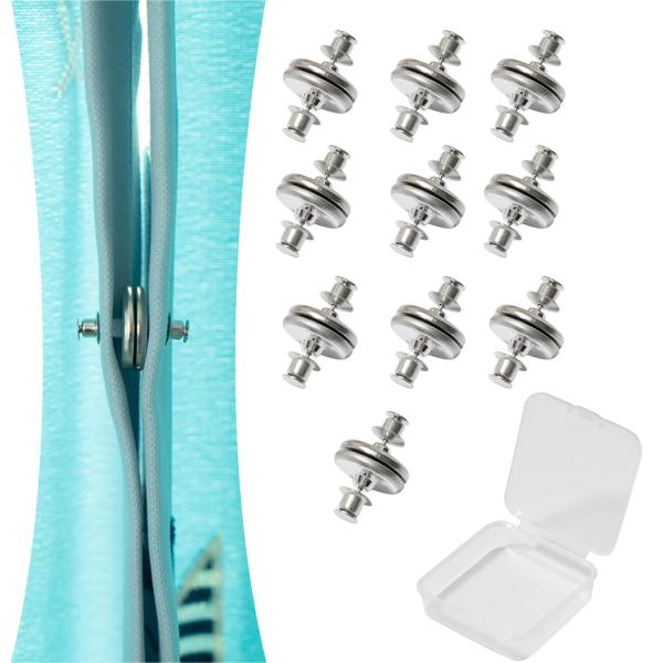 【サイズ】直径：25MM。【入数】10組 。【材質】合金 + マグネット。【とても使いやすい】取り付けがとても簡単です。 カーテンに取り付けるのに縫製は必要ありません。 数秒でインストールと削除ができます。 いつでも問題なく変更できます。【...