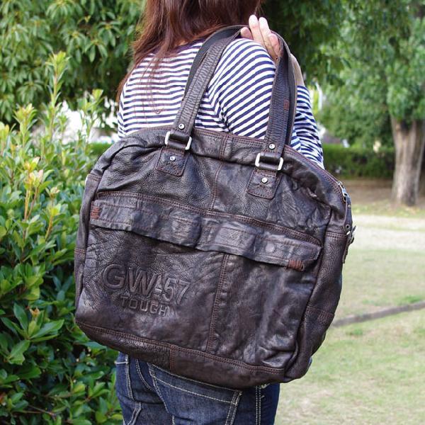 美品　TOUGH JEANS アンティーク加工　レザー　ボストンバック TOUGH/タフ/ANCIENTLEATHER/ボストンバッグ/54946 : かばんの