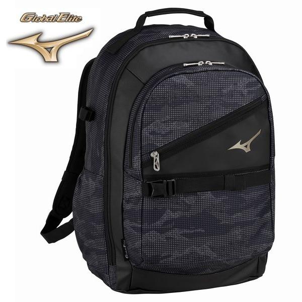 ミズノ　グローバルエリート　野球バッグ　バックパック　リュック　オールインワンバックパック　1FJDB41095　ブラック×ゴールド