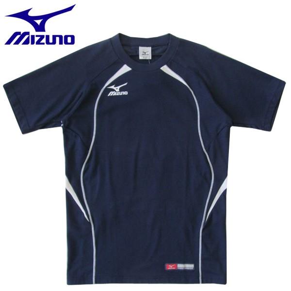 ミズノ　Tシャツ　半袖　59HP70014　ネイビー×ホワイト　訳あり