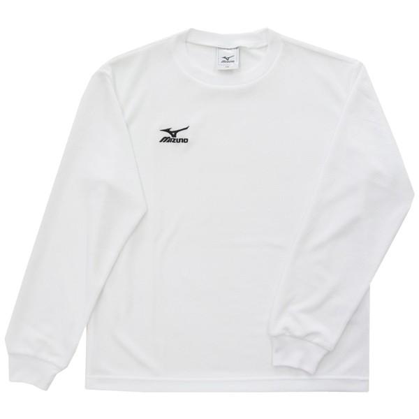 訳あり　ミズノ　Tシャツ長袖　ジュニア　ワンポイントTシャツ　ナビドライ　A35SP21601　ホワイト　130サイズ