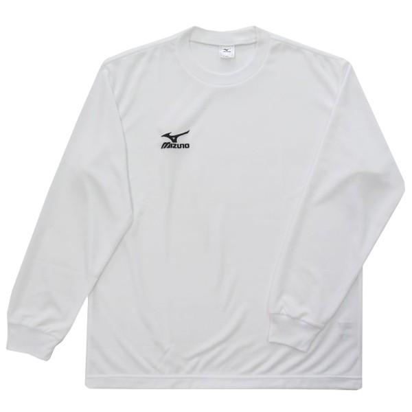 ミズノ　Tシャツ長袖　ワンポイントTシャツ　ナビドライ　メンズTシャツ　A60SP21601　ホワイト　Oサイズ