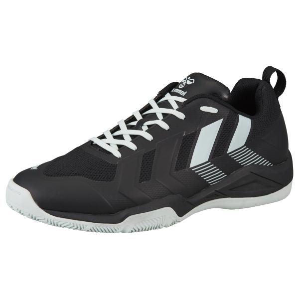 インドアソルジャー NEO 2　ブラック×ライトブルー　【hummel|ヒュンメル】ハンドボールシューズhas8044-9067