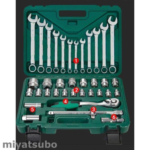 37点セット修理ツールソケットレンチ 人気ショップ ラチェットレンチ メカニック工具類 業務 便利 車修理 Diy 整備