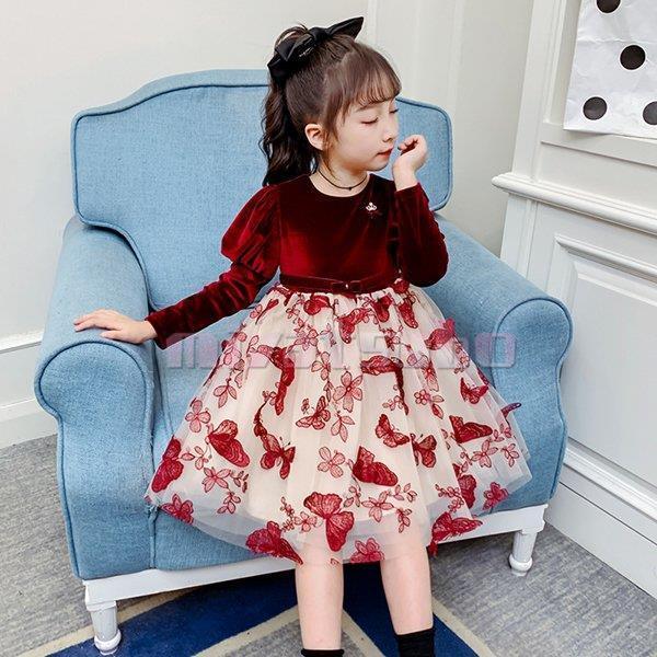 ワンピース キッズ 長袖 子供服 女の子 秋冬 キッズワンピース 花柄ワンピース チュール 子供ドレス 結婚式 ジュニア おしゃれ 可愛い カジュアル 小学生 新品 Et Hsp スーパーみやつぼ 通販 Yahoo ショッピング