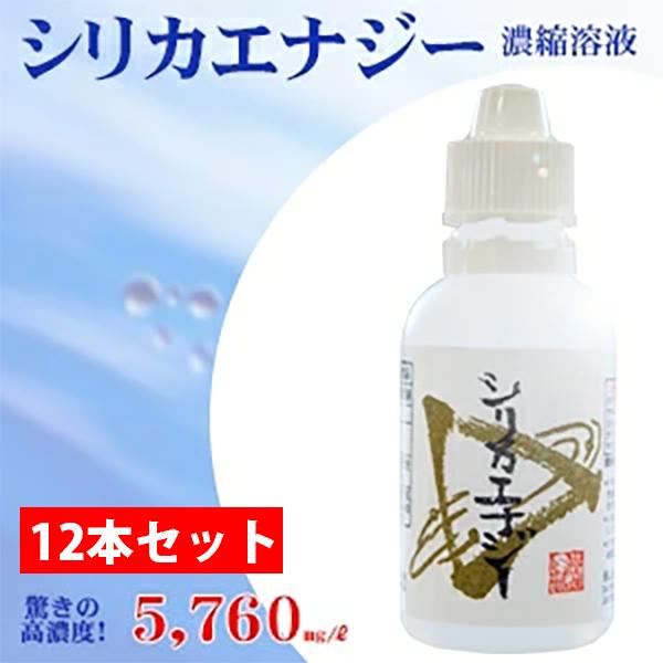 シリカエナジー 濃縮溶液 12本セット】 驚きの高濃度！5,660mg/l 送料  