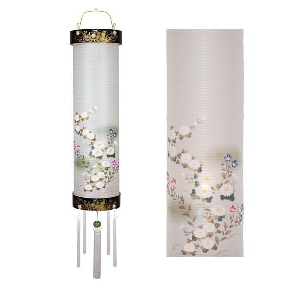 盆提灯 ちょうちん 住吉 8号 蒔絵絵入 電気コード式 8219-08-302Y