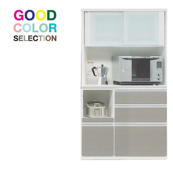 食器棚 2分割 100cm幅用 受注生産品 レンジ台 開梱設置 カラー