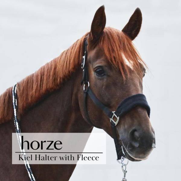 [Release date: December 16, 2025]HORZEKiel Halter with Fleeceカラー：ブラックサイズ：PONY／COB／FULL／XF★馬に優しい幅広フリース無口★優しくフィットするため敏感な馬に...