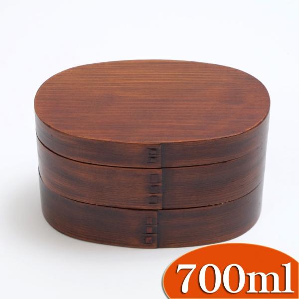 2段式の曲げわっぱです。上下段に分けて使えますので、意外とボリューミーに盛り付けられます。  1段のみでの使用も可能です。  杉の木が保湿をしますので、美味しく頂けます。  漆に映りこむ木目に愛着が沸き、杉の香りがほのかに漂い、とてもリラク...