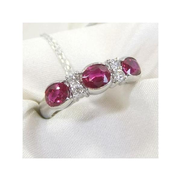 指輪 5 4529 5 N ぎゃらりー妙心 質屋出店 ルビー１ ４４ｃｔ ダイヤ０ １５ｃｔ ｐｔ９００ プラチナ リング １１号 中古