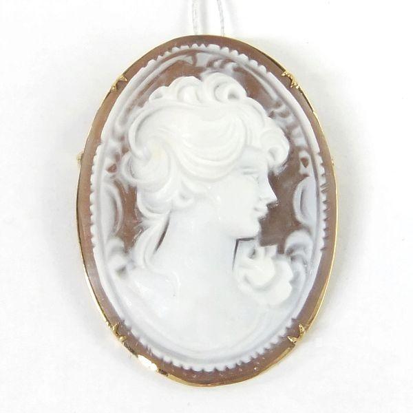 質屋出店 作家物 シェルカメオ ｋ１８ｙｇ イエローゴールド ブローチ兼ペンダントトップ 中古 6 480 0 N ぎゃらりー妙心 通販 Yahoo ショッピング