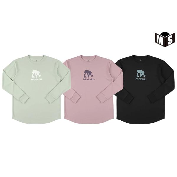 EGOZARU（エゴザル） ラインロゴ バックプリントロングスリーブTシャツ
