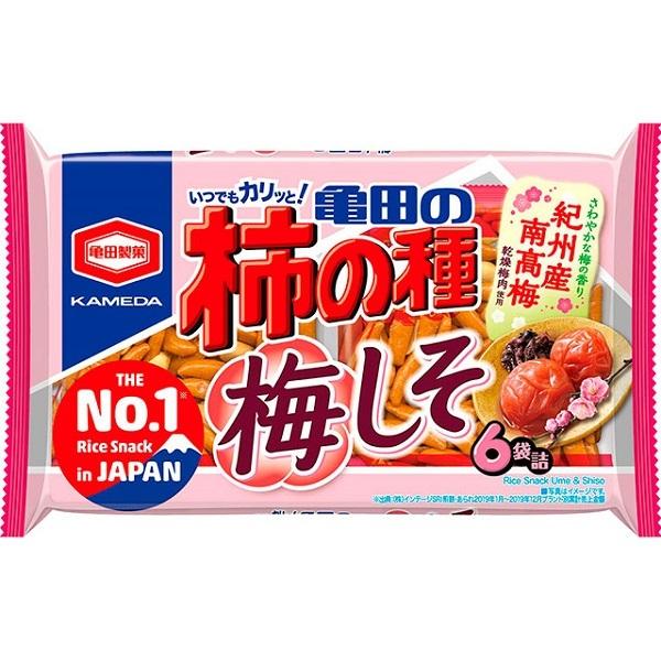 亀田の柿の種 梅しそ 6袋詰　173ｇ 亀田製菓