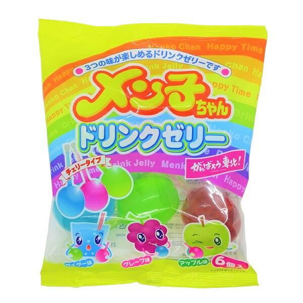 あきちゃん　お菓子ゼリー詰合せ アキヤマ メン子ちゃん ドリンクゼリー 6個入×1袋 : みぞた オンライン