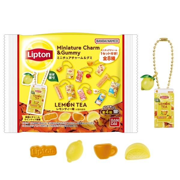 ちみ@　ミニチュア バンダイ Lipton ミニチュアチャーム＆グミ 12個入り1BOX 代引・振込
