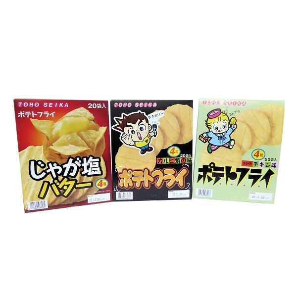 トーホー製菓 ポテトフライ フライドチキン味 じゃが塩バター カルビ焼き 20袋入り60box ５カートン 1200袋 東豊製菓 駄菓子 卸売 4901984 1 みぞた オンラインストアー 通販 Yahoo ショッピング