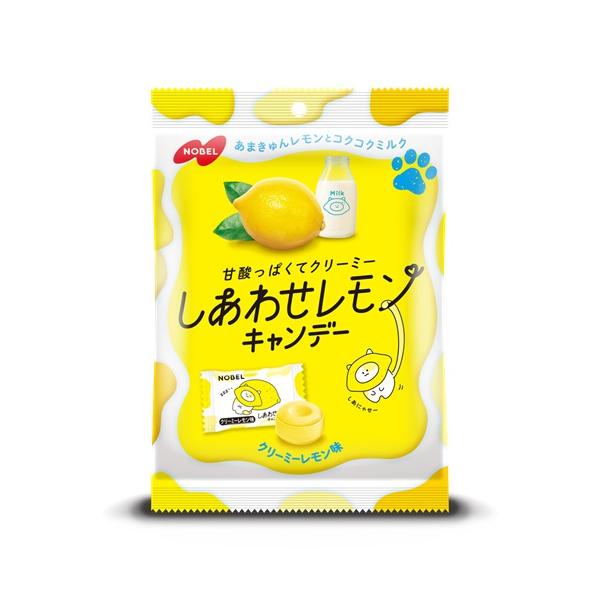 ノーベル製菓 しあわせレモンキャンデー　クリーミーレモン味 70g×48袋