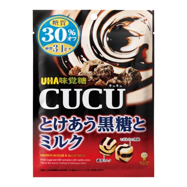 UHA味覚糖 CUCU とけあう黒糖とミルク 80g×１袋