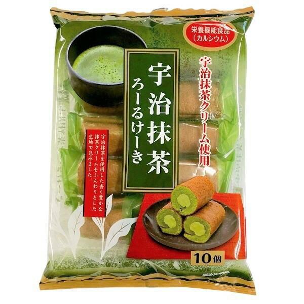 希望小売価格：350円（税別）×1袋宇治抹茶クリームを使用したしっとりケーキでロールしました。※画像はあくまで参考画像となります。※この商品は、半生菓子のため元々賞味が短いため、賞味表示が２５日以上ある商品をお送りします。※店頭販売も致して...