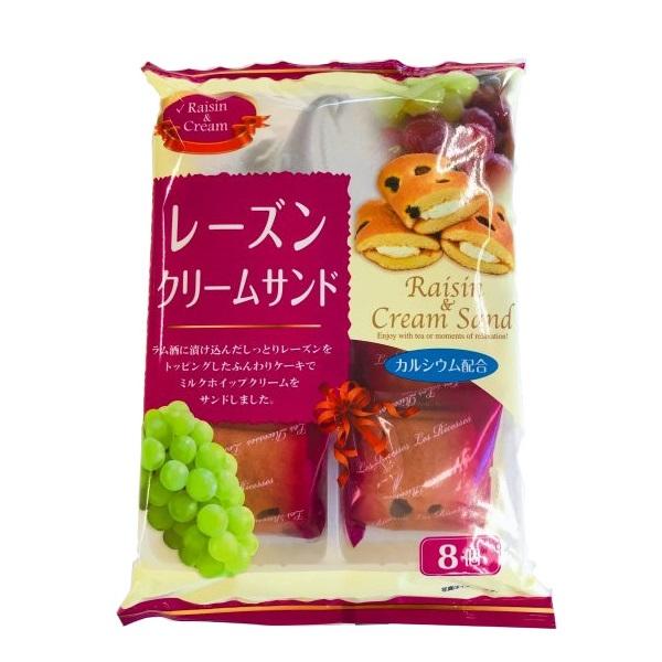 希望小売価格：350円（税別）×1袋ラム酒に漬け込んだしっとりレーズンをトッピングしたふんわりケーキでミルクホイップクリームをサンドしました。※画像はあくまで参考画像となります。※この商品は、半生菓子のため元々賞味が短いため、賞味表示が２５...