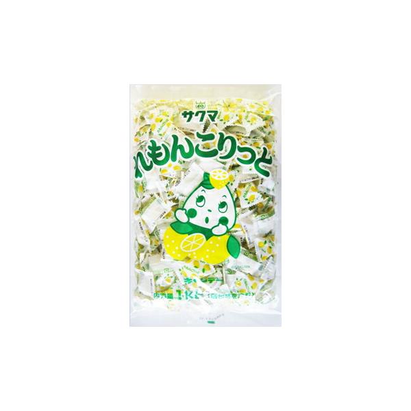 サクマ製菓 1kg れもんこりっとピロー 個包装タイプ 約260粒前後入×1