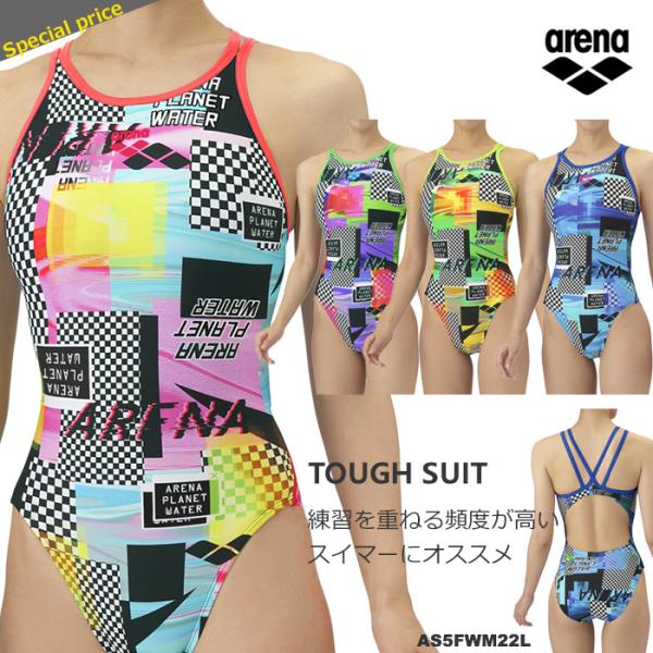 arena 競泳水着 M サイズ 炎模様 撥水します！早い者勝ち‼️ アリーナ（arena） レディース 競泳練習用水着 AS5FWM22L : 水泳専門店