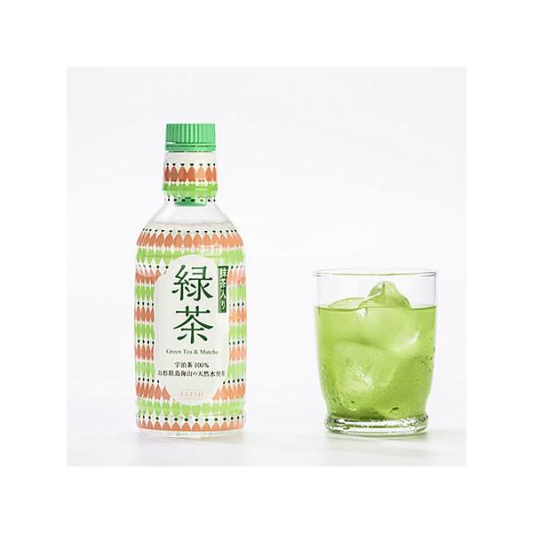 Fresh抹茶入り緑茶 340mlx24本　つくりたてを楽しめる健康飲料　直送品につき代引き不可