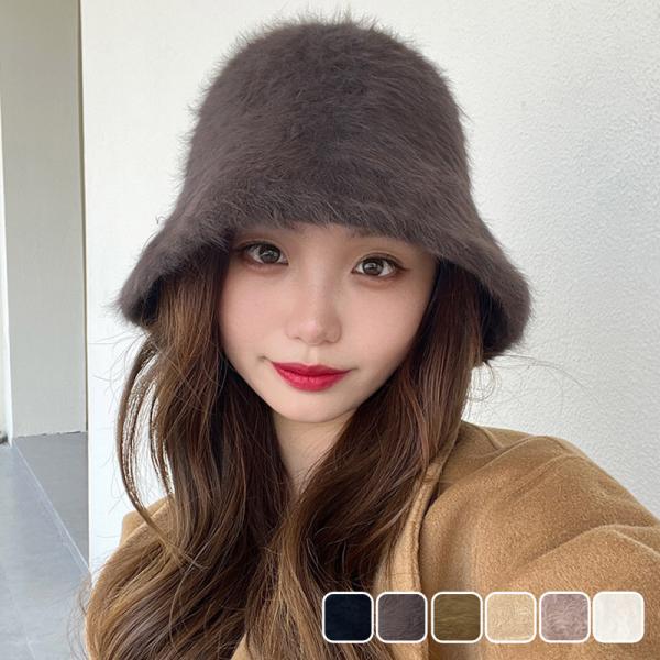 送料無料 つば広 折りたたみ コンパクト 紐 調節 コーデ カジュアル フェミニン キレカジ シンプル デイリー アウトドア キャンプ プレゼント■セット内容・1点・帽子レディース バケハFake Fur Bucket Hatcover o...