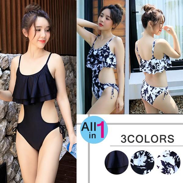水着 ワンピース レディース 体型カバー 大きいサイズ ママ 女の子 リゾート モノキニ オールインワン フレア ノンワイヤー バスト 盛れる 背中開き 夏 水着ストア 通販 Paypayモール