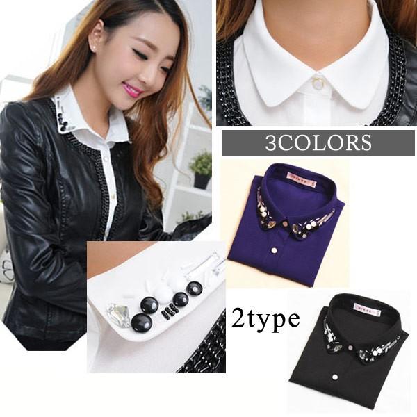 付け襟 レディース シャツ つけ襟 ビジュー コーデ自由自在 重ね着 無地 着膨れ防止 おしゃれ かんたん 大きいサイズ 黒 白 ずれない ゴム付き Buyee Buyee 提供一站式最全面最专业现地yahoo Japan拍卖代bid代拍代购服务 Bot Online