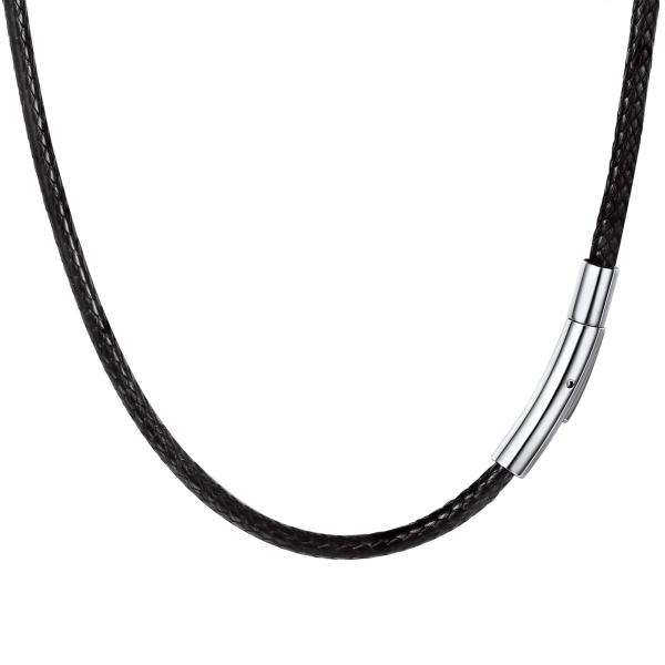 [PROSTEEL] ネックレスチェーン 紐 メンズ 3mm 60cm ロングネックレス 長い 黒 ブラック シンプル 防水 スポーツ ペンダント用チ