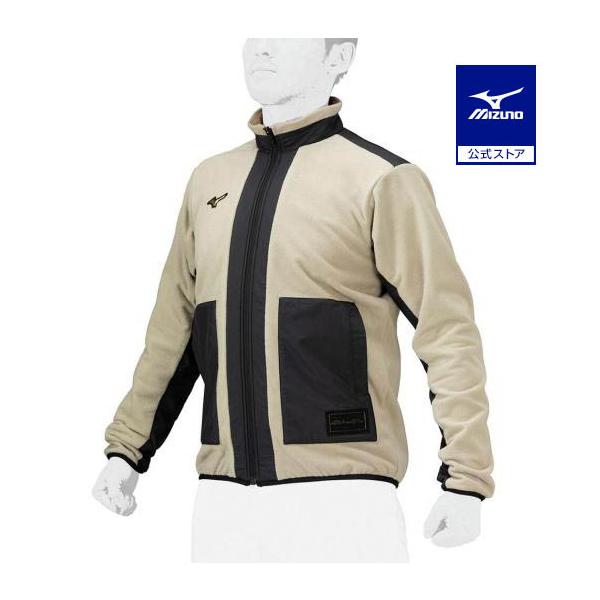 野球 アウター ミズノ 公式 ミズノプロ プルーフ フリース ジャケット ヴィンテージカーキ MIZUNO トレーニング 練習着 野球ウェア 大人 クリアランス 12JEBK72