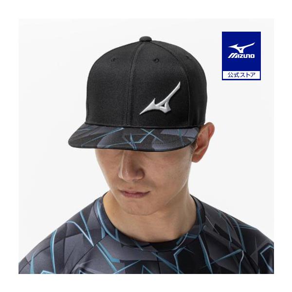 MIZUNO（ミズノ） 野球 帽子 公式 フラットキャップ ブラック キャップ