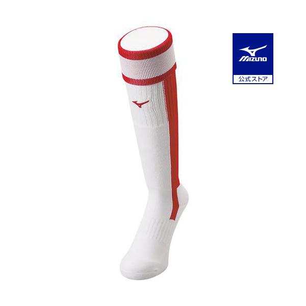 ホワイト×カラーのハイソックス脹脛と土踏まず部の編地を変えたデザインと履き心地がポイントになったハイソックスです。