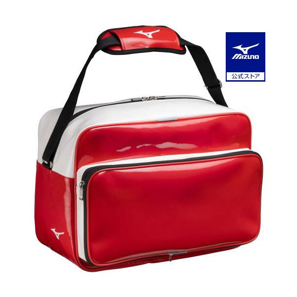 豊富なカラーバリエーションでチームカラーに対応。エナメル素材の大容量セカンドバッグ。