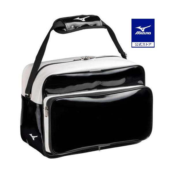 豊富なカラーバリエーションでチームカラーに対応。エナメル素材の大容量セカンドバッグ。