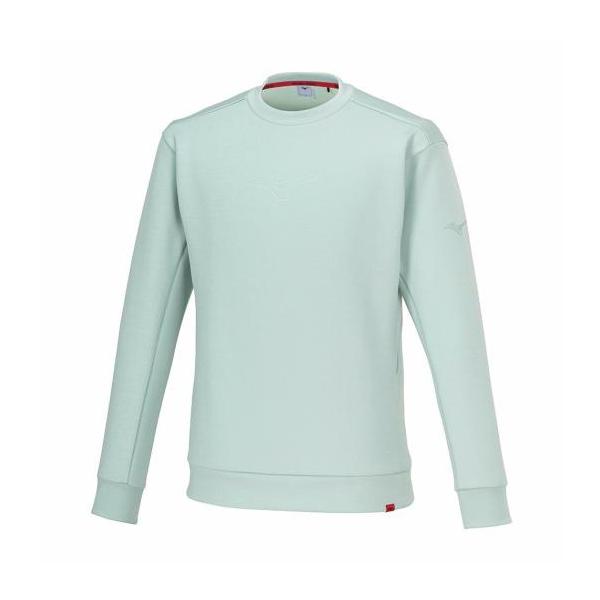 ミズノ公式 ストレッチスウェットクルー ユニセックス ミントグリーン杢 クリアランス