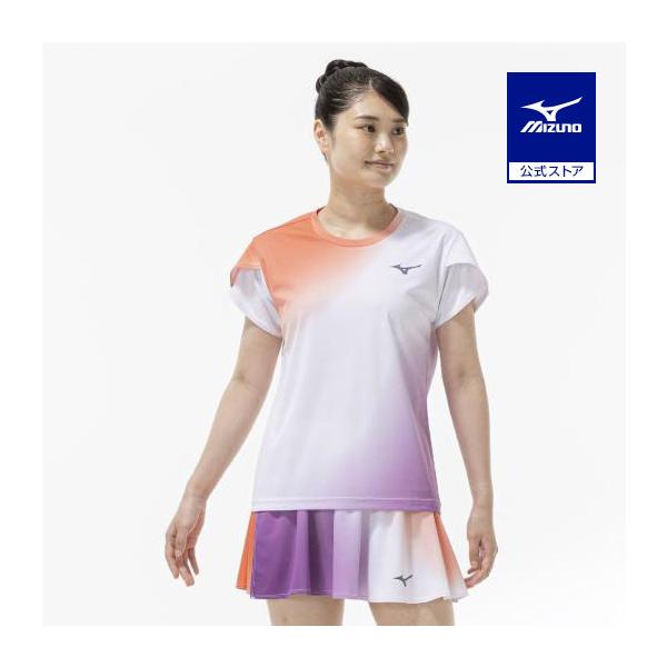 ミズノ　ゲームシャツ(ラケットスポーツ)レディース　Lサイズ MIZUNO（ミズノ） ミズノ公式 ゲームシャツ ラケットスポーツ ホワイト