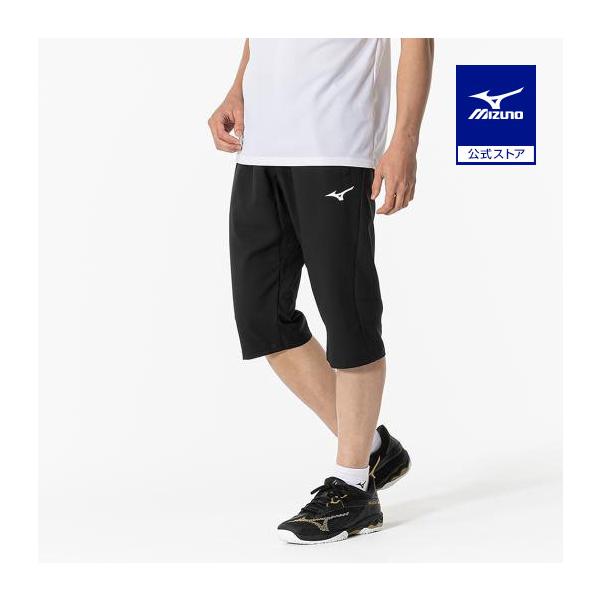 ソフトテニス バドミントン ウェア ミズノ 公式 テニス MIZUNO トレーニングクロスパンツ 7分丈 ラケットスポーツ メンズ レディース ブラック