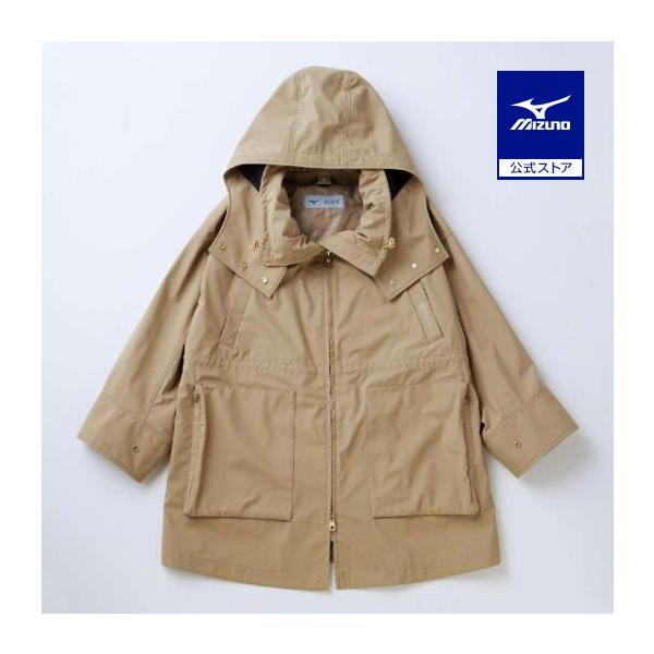 レディースハーフコート インポートロッサ　超軽量！ MIZUNO（ミズノ） ミズノ公式 ROPE/発熱素材 WINDSTOPPER ギャザー