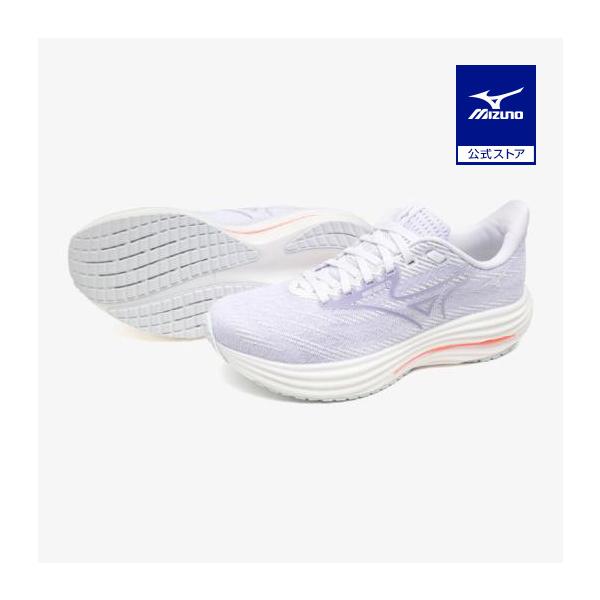ミズノ公式 ウエーブライダー29 ランニング ホワイト×パープル×コーラルピンク レディース